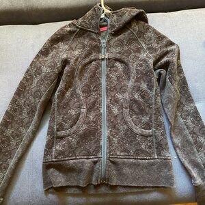 Lululemon Blue Floral Zip-Up Hoodie